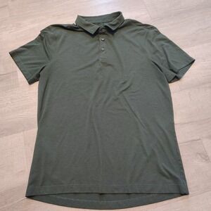 Lululemon ABC Performance Golf Polo Shirt Men's Dark Green Short Sleeve Size L